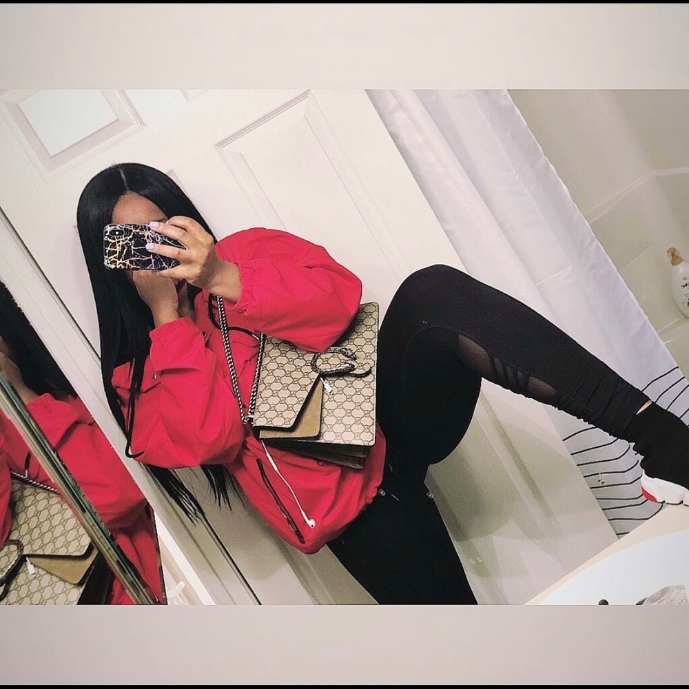 Red casual jacket